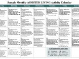 Activity Calendar Template for Seniors Sample Monthly assisted Living Activity Calendar Pdf