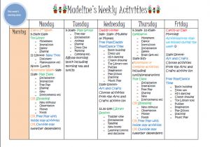 Activity Programme Template Learn with Play at Home Weekly Kids Activity Planner