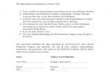 Actor Contract Template 6 Artist Performance Contract Template Utueu Templatesz234