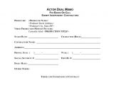 Actor Contract Template Deal Memo Template 10 Word Pdf Google Docs Documents