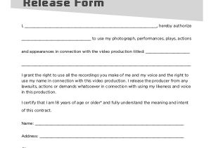 Actor Contract Template Sample Contract Release form 10 Examples In Word Pdf