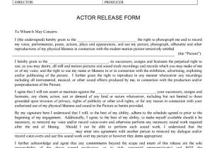 Actor Contract Template Student Film Production forms What Types Of forms and
