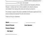 Actors Contract Template Contract for Acting