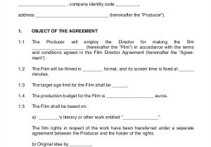 Actors Contract Template Uk 7 Film Production Contract Examples Pdf Examples