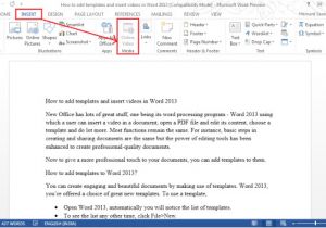 Adding Templates to Word Add Templates and Videos to Word 2013