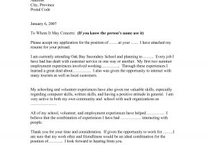 Addressing A Cover Letter to whom It May Concern to whom It May Concern Cover Letter Samplebusinessresume