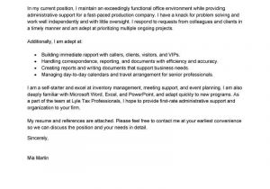 Admin asst Cover Letter Best Administrative assistant Cover Letter Examples