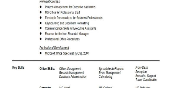 Admin Resume In Word format Executive Administrative assistant Resume 10 Free Word