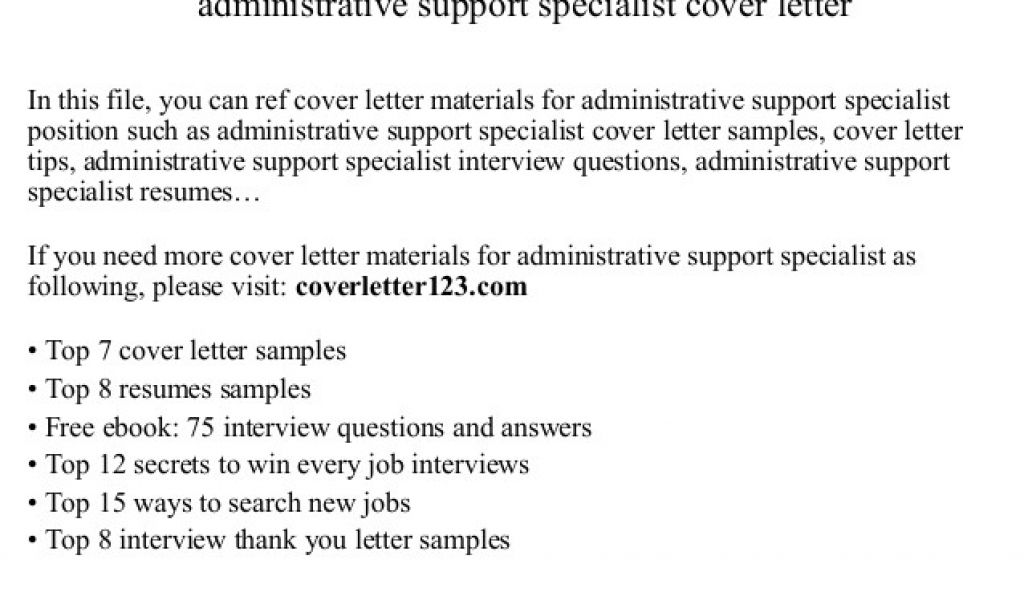 Administration Support Officer Cover Letter Administrative Support ...
