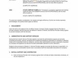 Administrative assistant Contract Template Administrative Services Agreement Template Sample form