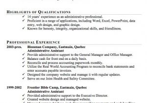 Administrative assistant Resume Sample 2014 Chronological Resume Example Administrative assistant