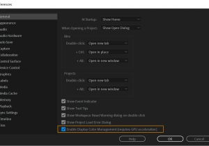 Adobe Creative Cloud Graphics Card Requirements Color Management In Premiere Pro