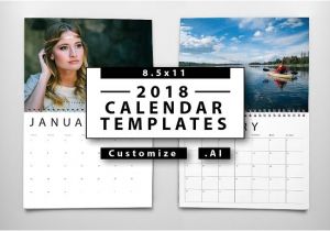 Adobe Photoshop Calendar Template 2018 Calendar Templates Templates Creative Market