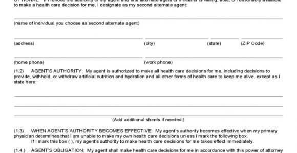 Advance Care Directive Template Medical Directive Template