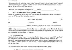 Advanced Directive Template Free Living Will forms Advance Directives Medical Poa