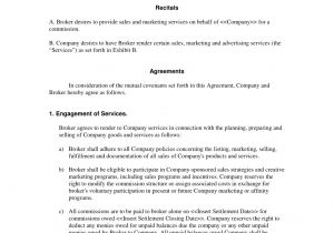 Advertising Sales Contract Template Free Broker Commission Sales Agreement Advertising and