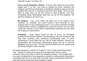 Advice On Cover Letters Critical Cover Letter Advice