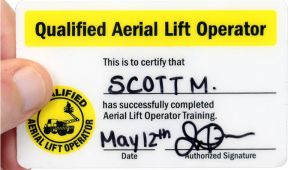 Aerial Lift Certification Card Template Qualified Aerial Lift Operator Hard Hat Decals with