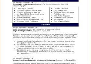 Aeronautical Engineer Fresher Resume format 9 Aeronautical Engineer Resume Example Free Samples