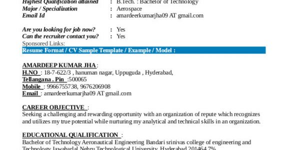 Aeronautical Engineer Fresher Resume format 9 Fresher Resume Templates In Pdf Free Premium Templates