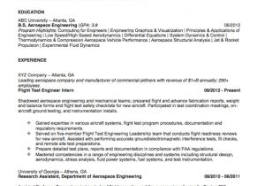 Aeronautical Engineer Fresher Resume format See Aerospace Engineer Resume Sample Here