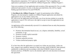 Affiliate Contract Template Symi Inc Affiliate Contract This is A Legal Agreement Between
