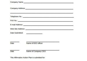 Affirmative Action Policy Template 9 Sammple Affirmative Action Plan Templates Sample
