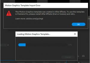 After Effect Motion Graphics Templates Motion Graphics Templates Import Error
