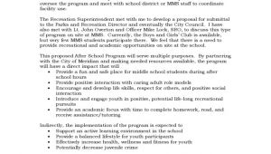 After School Program Contract Template Program Proposal for after School Program Free Download