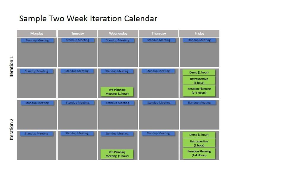 Agile Sprint Calendar Template Scrum Schedule Template Image ...