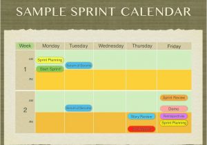 Agile Sprint Calendar Template Sprint Calendar
