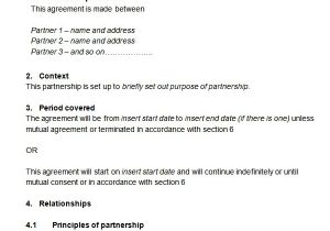 Agreement Contract Template Word Sample Partnership Agreement 24 Free Documents Download