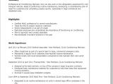 Air Conditioning Technician Resume Samples Air Conditioning Mechanic My Perfect Resume