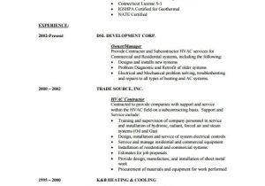 Air Conditioning Technician Resume Samples Hvac Resume Sample Best Professional Resumes Letters