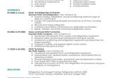 Air Conditioning Technician Resume Samples Unforgettable Hvac and Refrigeration Resume Examples to