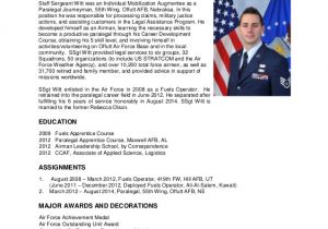 Air force Bio Template Witt Military Bio