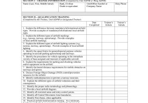 Air force Checklist Template Appendix F Sample Usaf Contractor Training Checklist