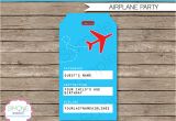 Airline Luggage Tag Template Airplane Party Luggage Tags Favor Tags Thank You Tags