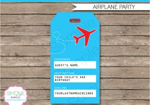 Airline Luggage Tag Template Airplane Party Luggage Tags Favor Tags Thank You Tags