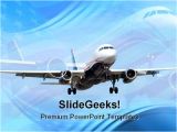 Airplane Ppt Template Americana Airplane Transportation Powerpoint Templates and