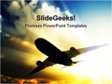 Airplane Ppt Template Jet Plane Transportation Powerpoint Template 0610