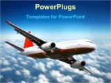 Airplane Ppt Template Powerpoint Template Plane Flying Above the Clouds In the