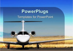 Airplane Ppt Template Powerpoint Template White Airplane Parked at Airport