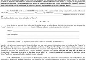 Alabama Real Estate Sales Contract Template Alabama Land Purchase Contract form Templates Resume