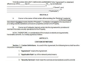 Alarm Maintenance Contract Template 14 Security Contract Templates Word Pdf Apple Pages