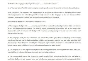Alarm Monitoring Contract Template 14 Security Contract Templates Word Pdf Apple Pages