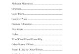 Alliteration Poem Template Alliteration Template Google Search Poetry Pinterest