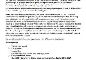 Alumni Email Template Pwu Nursing Letter Of Invitation 3rd Grand Nursing