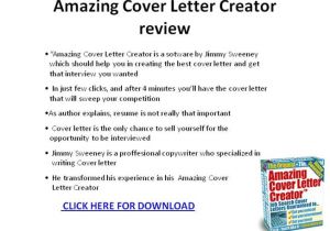 Amazing Cover Letter Creator Review Amazing Cover Letter Creator Review Ppt Presentation