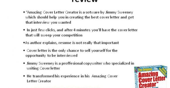 Amazing Cover Letter Creator Review Amazing Cover Letter Creator Review Ppt Presentation